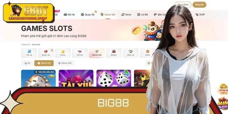 BIG88 cung cấp nền tảng game bài đổi thưởng hiện đại, bảo mật