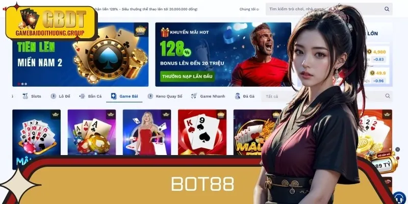 BOT88 thu hút người chơi với kho game bài đổi thưởng phong phú